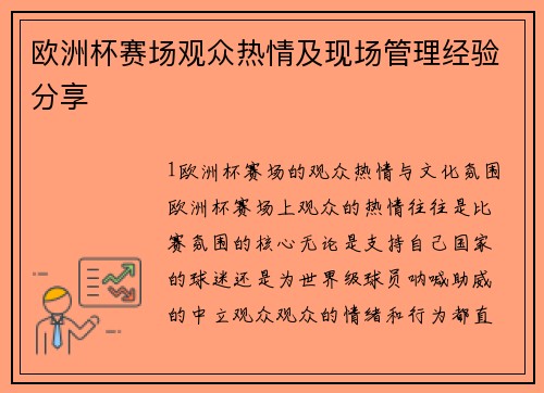 欧洲杯赛场观众热情及现场管理经验分享